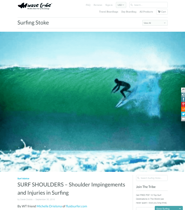 wavetribe shoulderpain surfers michelledrielsma